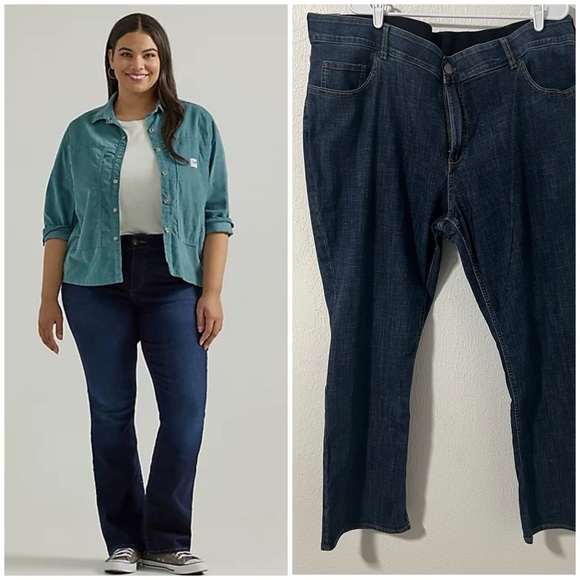 Riders by Lee Women’s Plus Size 26W M Blue Straight Leg Jeans Dark Wash NWT - Picture 1 of 10